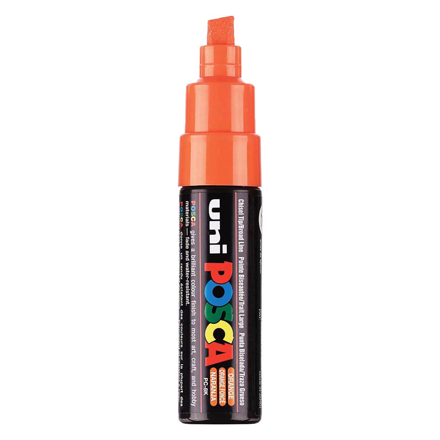 UNI-POSCA POSCA-Marker, AFM PC-8K, Liniendicke 8 mm, breit, orange, 1 Stück