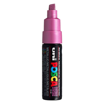 UNI-POSCA POSCA-Marker, AFM PC-8K, Liniendicke 8 mm, breit, metallisches Rosa, 1 Stück