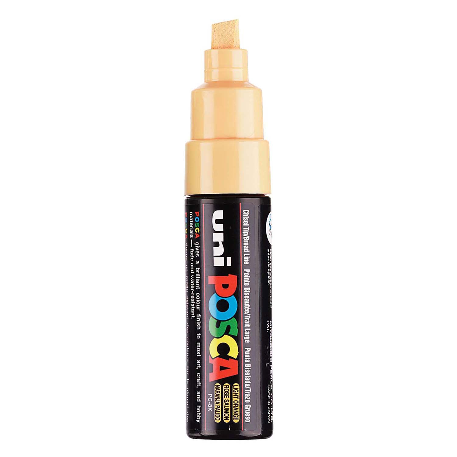 UNI-POSCA POSCA-Marker, AFM PC-8K, Liniendicke 8 mm, breit, hellorange, 1 Stück