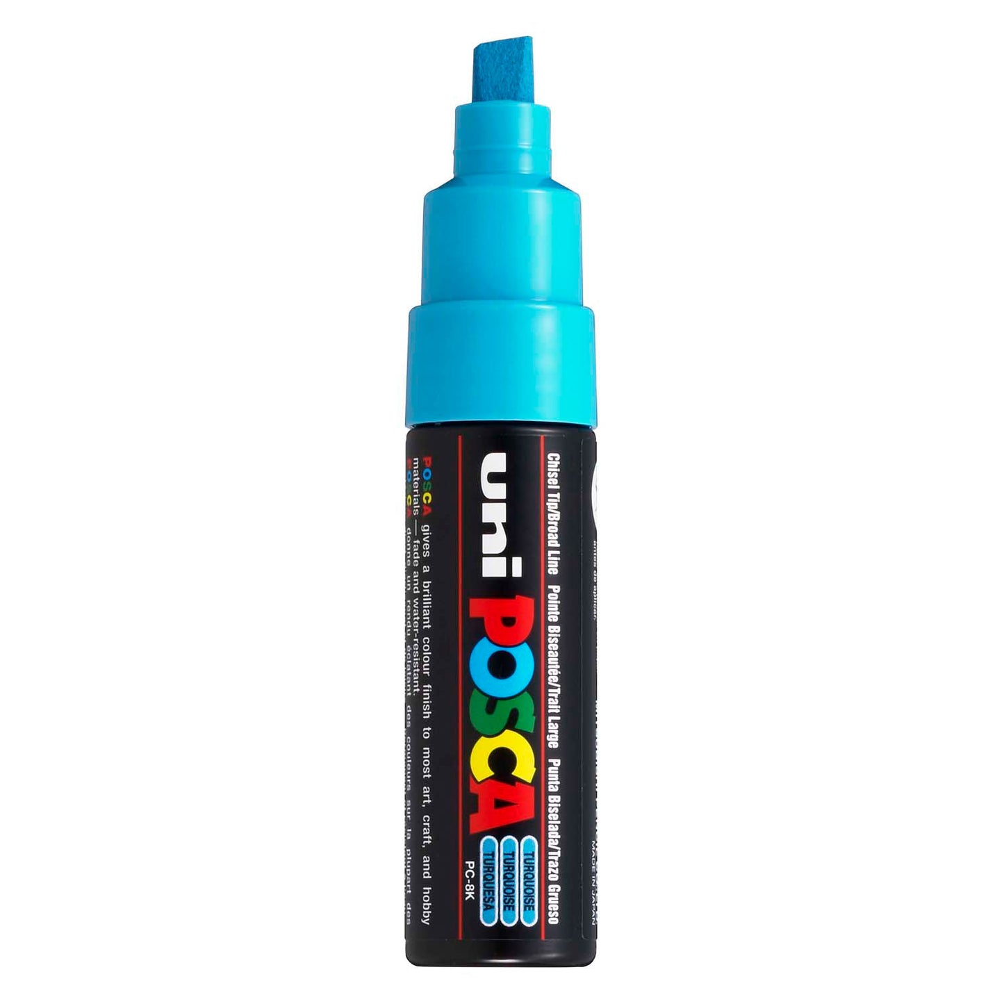 UNI-POSCA POSCA-Marker, AFM PC-8K, Liniendicke 8 mm, breit, türkis, 1 Stück
