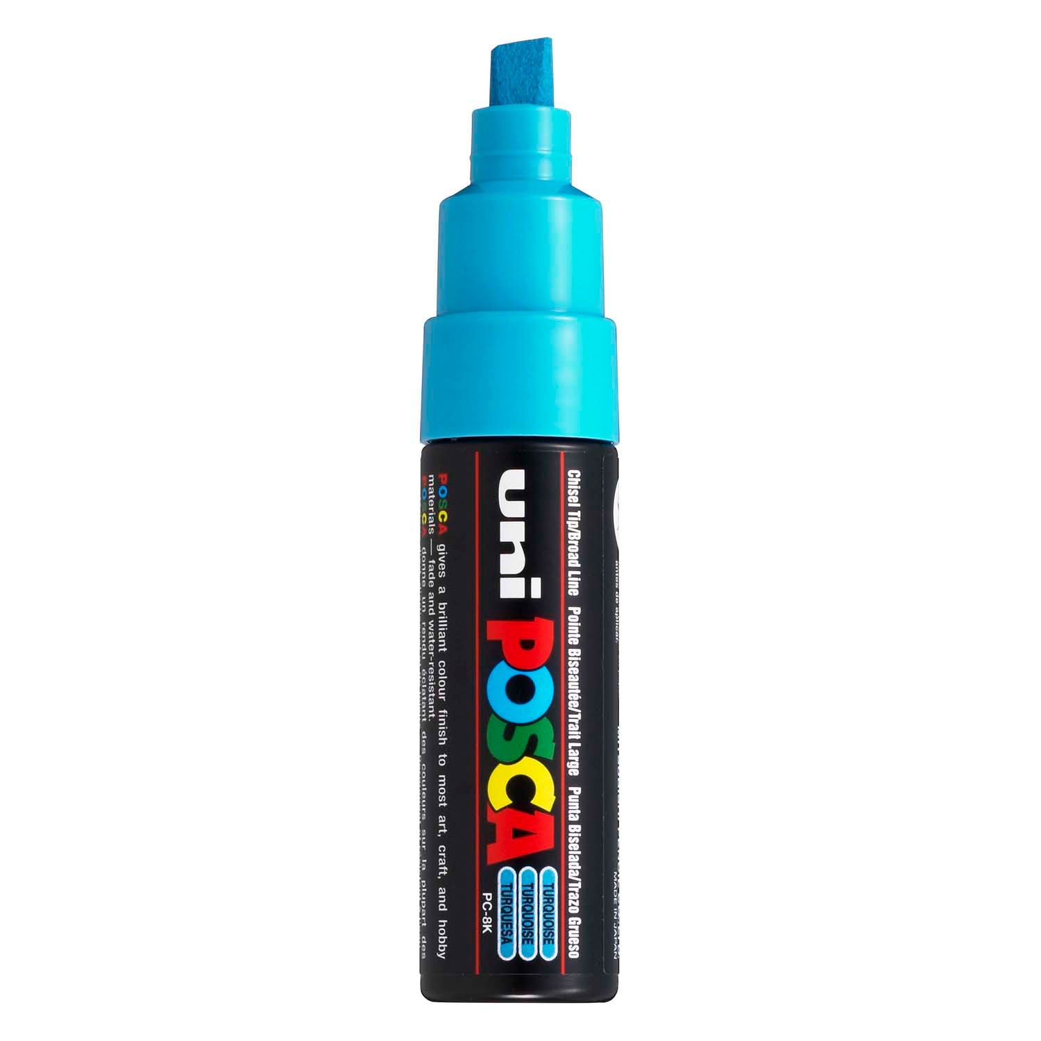 UNI-POSCA POSCA-Marker, AFM PC-8K, Liniendicke 8 mm, breit, türkis, 1 Stück