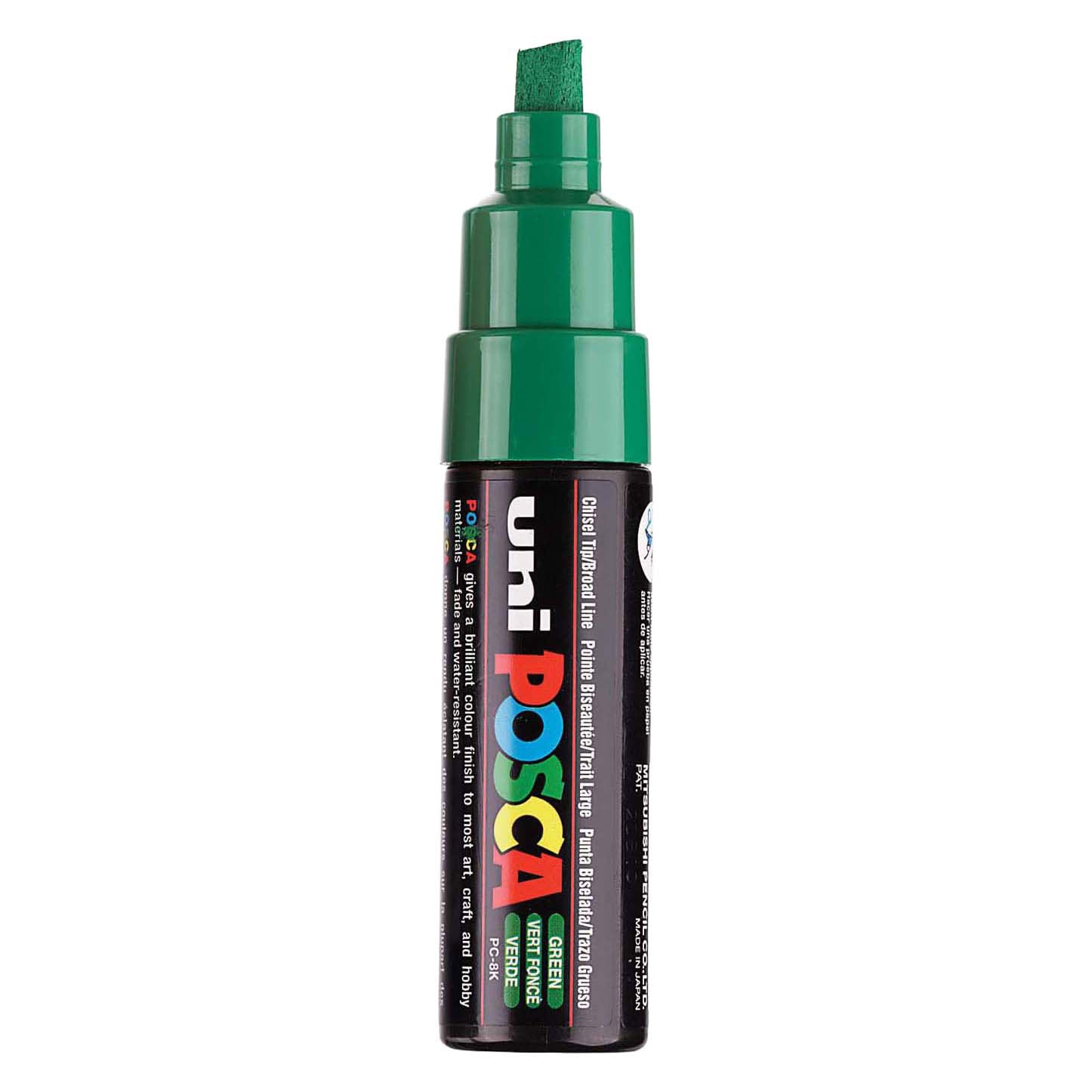 UNI-POSCA POSCA-Marker, AFM PC-8K, Liniendicke 8 mm, breit, grün, 1 Stück