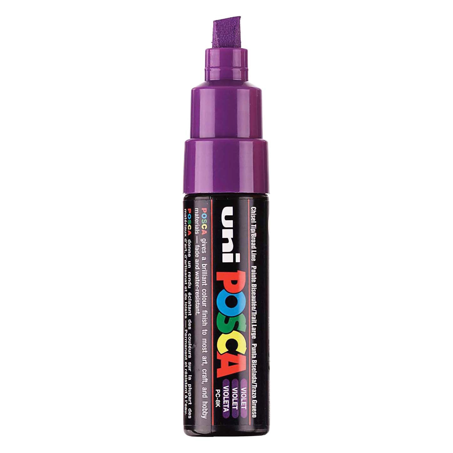 UNI-POSCA POSCA-Marker, AFM PC-8K, Liniendicke 8 mm, breit, violett, 1 Stück