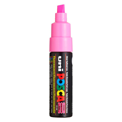 UNI-POSCA POSCA-Marker, AFM PC-8K, Liniendicke 8 mm, breit, fluoreszierendes Rosa, 1 Stück