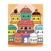 Graine kreatives Graine-Malen-nach-Zahlen-Set Kawaii-Kuchen – inkl. Acrylfarbe und Pinsel