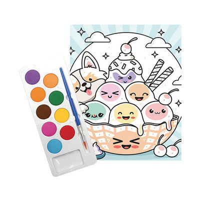 Graine Creative Grain Malen nach Zahlen Eiscreme – inkl. Acrylfarbe und Pinsel