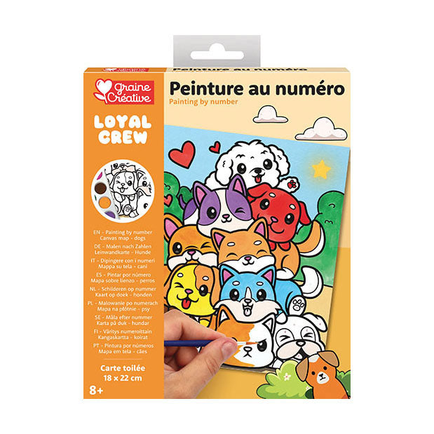 Graine Creative Graine Malen-nach-Zahlen-Set Hunde – inkl. Acrylfarbe und Pinsel