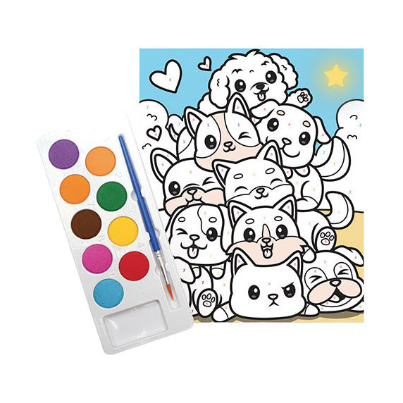 Graine Creative Graine Malen-nach-Zahlen-Set Hunde – inkl. Acrylfarbe und Pinsel