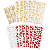 Creativ Company Glitzeraufkleber, Blatt 10x24+12x18,5 cm, 8 Blatt 1 Box