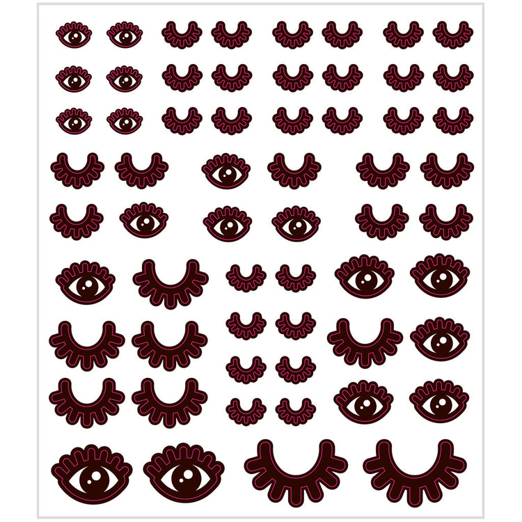 Creativ Firmenaufkleber, Augen, Blatt 15x16,5 cm, ca. 60 Stück, 1 Blatt
