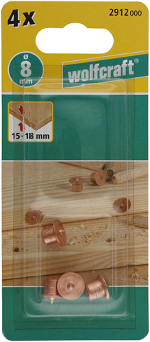 Wolfcraft Dübelbefestigungen | Dübelmarkierungen | ø8mm | 4 Stück - 2912000