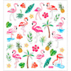 Creativ Firmenaufkleber, Flamingo, Blatt 15x16,5 cm, ca. 37 Stück, 1 Blatt