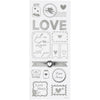 Creativ Company Sticker Silver Love, 1 Blatt