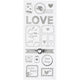 Creativ Company Sticker Silver Love, 1 Blatt