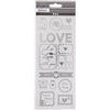 Creativ Company Sticker Silver Love, 1 Blatt