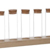 Ideen 4 Jahreszeiten Holzhalter mit 5 Reagenzgläsern mit Korkstopfen ã˜3x10cm