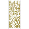 Creativ Company Glitzersticker, Zahlen, Bogen 10x24 cm, gold, 2 Bögen 1 Box