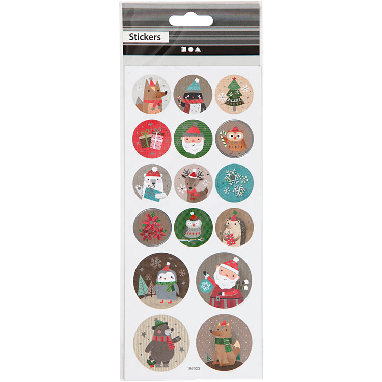 Creativ Firmenaufkleber, Weihnachten, Bogen 10x23 cm, ca. 16 Stück, 1 Blatt