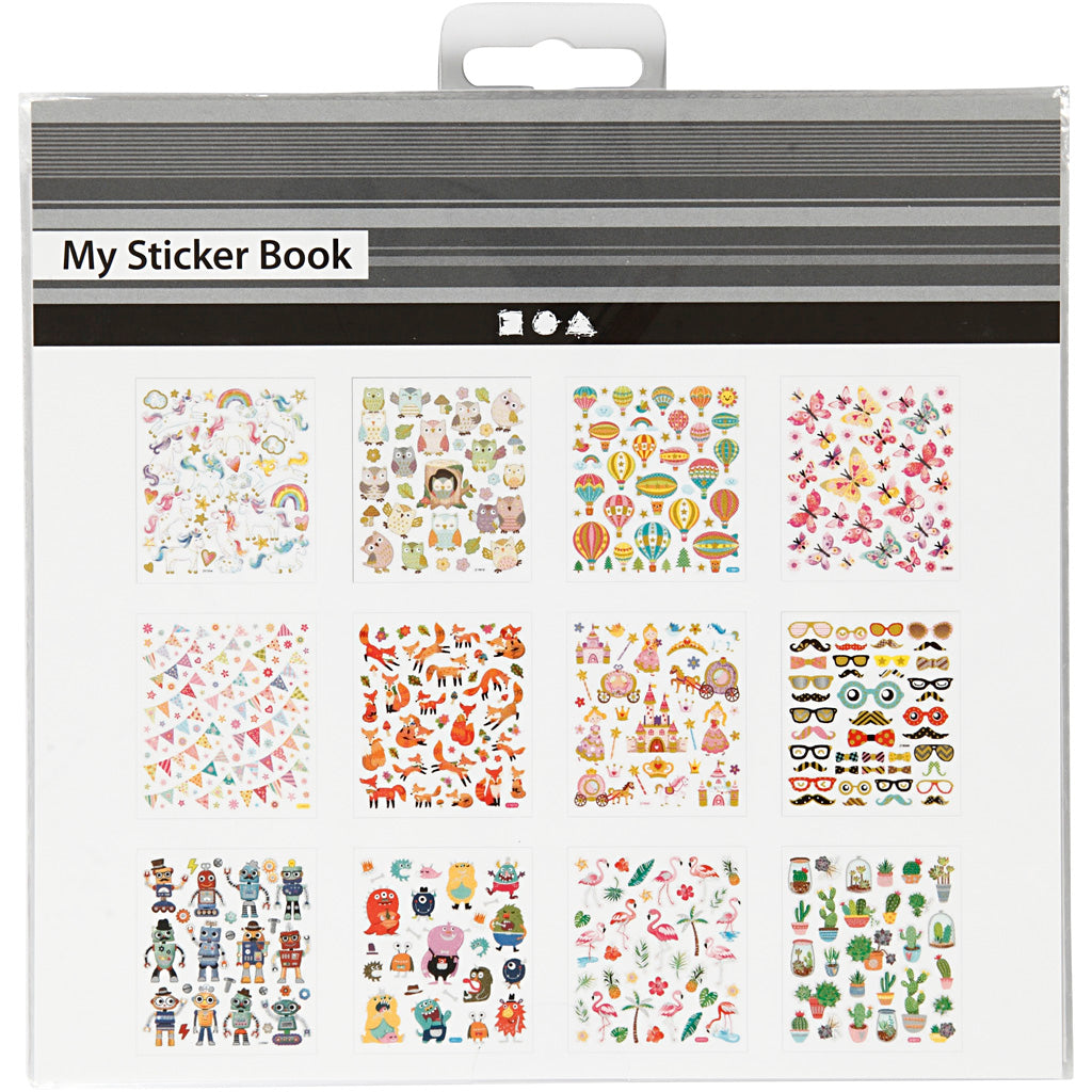 Creativ Company Stickerbuch, ganzjährig, Blatt 15x16,5 cm, 12 Blatt 1 Stück