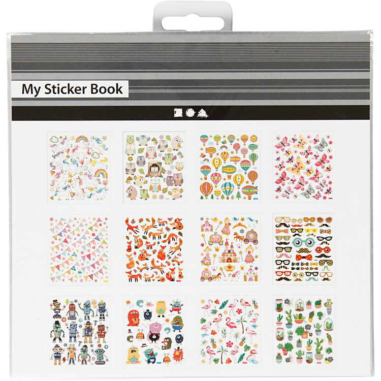Creativ Company Stickerbuch, ganzjährig, Blatt 15x16,5 cm, 12 Blatt 1 Stück