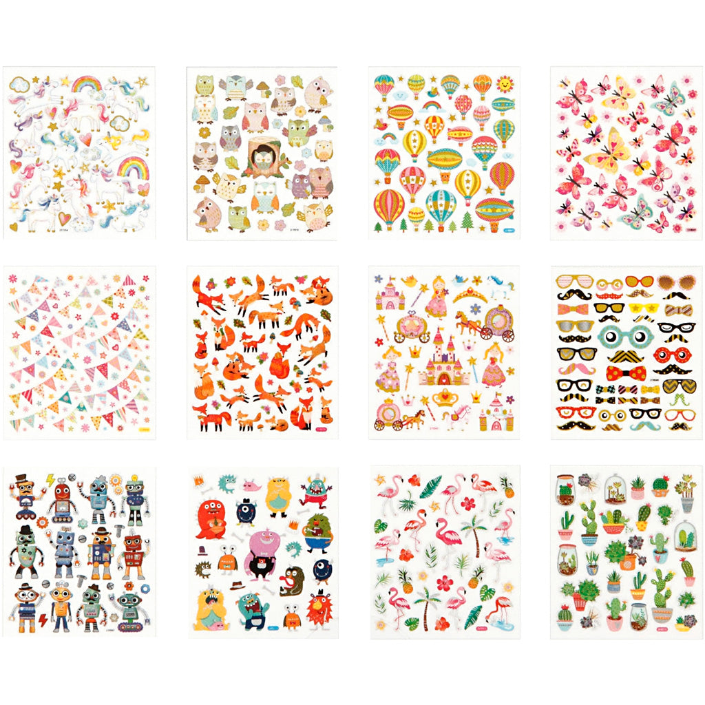Creativ Company Stickerbuch, ganzjährig, Blatt 15x16,5 cm, 12 Blatt 1 Stück