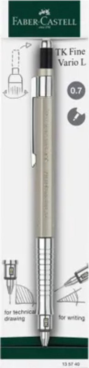 Faber-Castell Druckbleistift – TK-Fine Vario L – Strichstärke 0,7 mm – Härte HB – Champagnergold – FC-135740