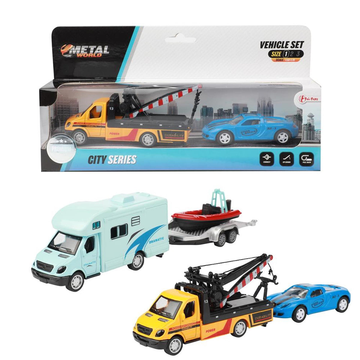 Toi-toys Toi Toys Wohnmobil-Set, Abschleppwagen-Set