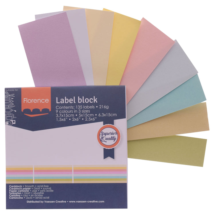 Florenz • Etikettenblock 216g Pastell 135x