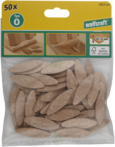 Wolfcraft Verbindungsplatten | Größe 0 | 1 Satz - 2921000