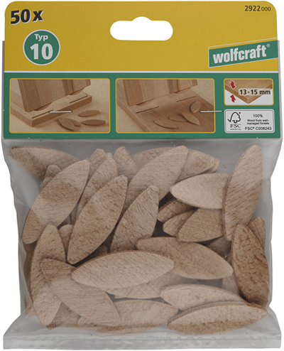Wolfcraft Verbindungsplatten | Größe 10 | 1 Satz - 2922000