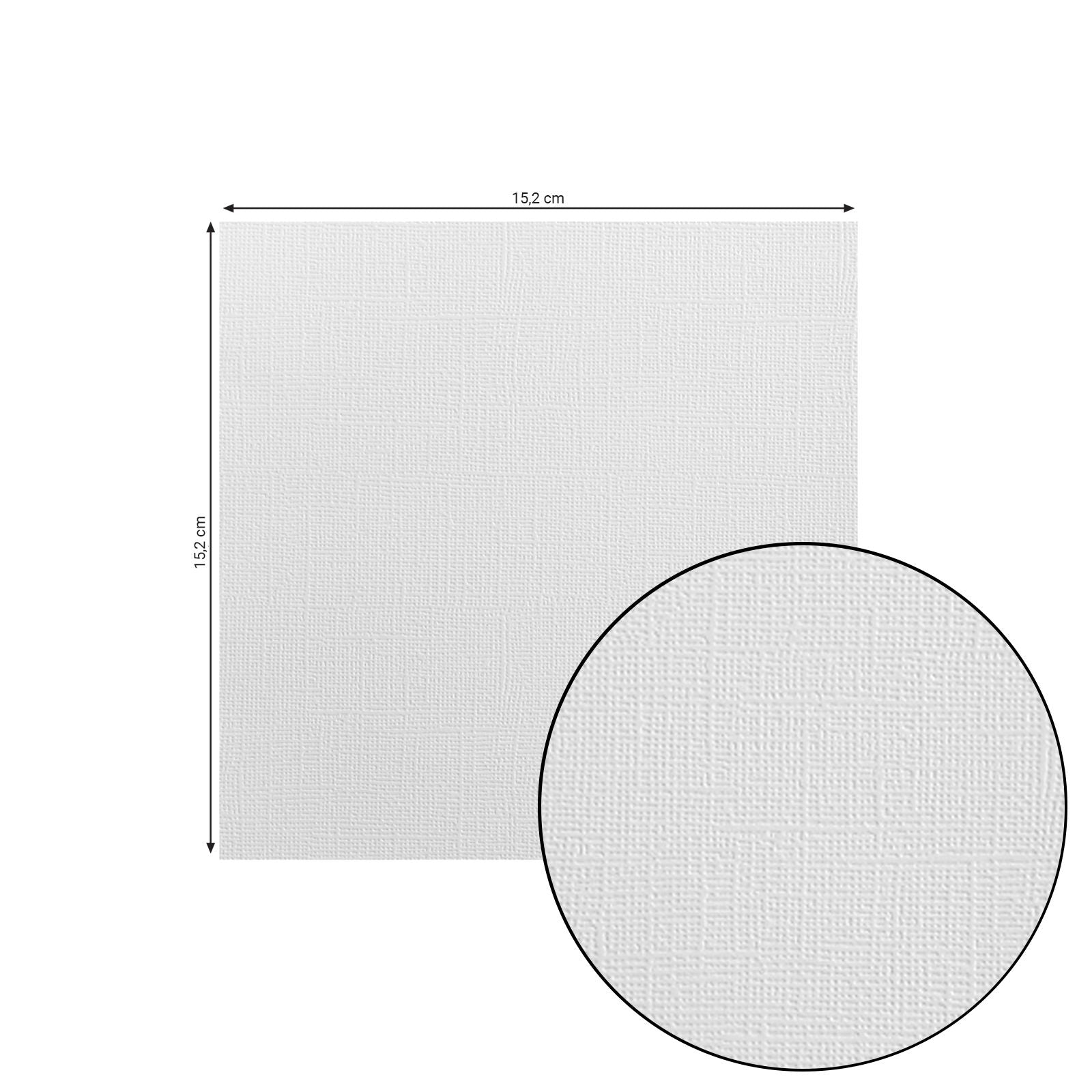 Florence • Kartonpapier 216g Struktur 15,2x15,2cm weiß 24x