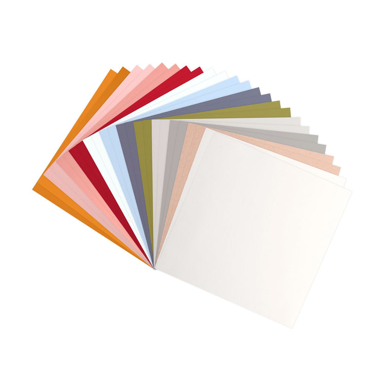 Florenz • Kartonpapier 216g glatt 30,5x30,5cm skandinavische Farben 24x