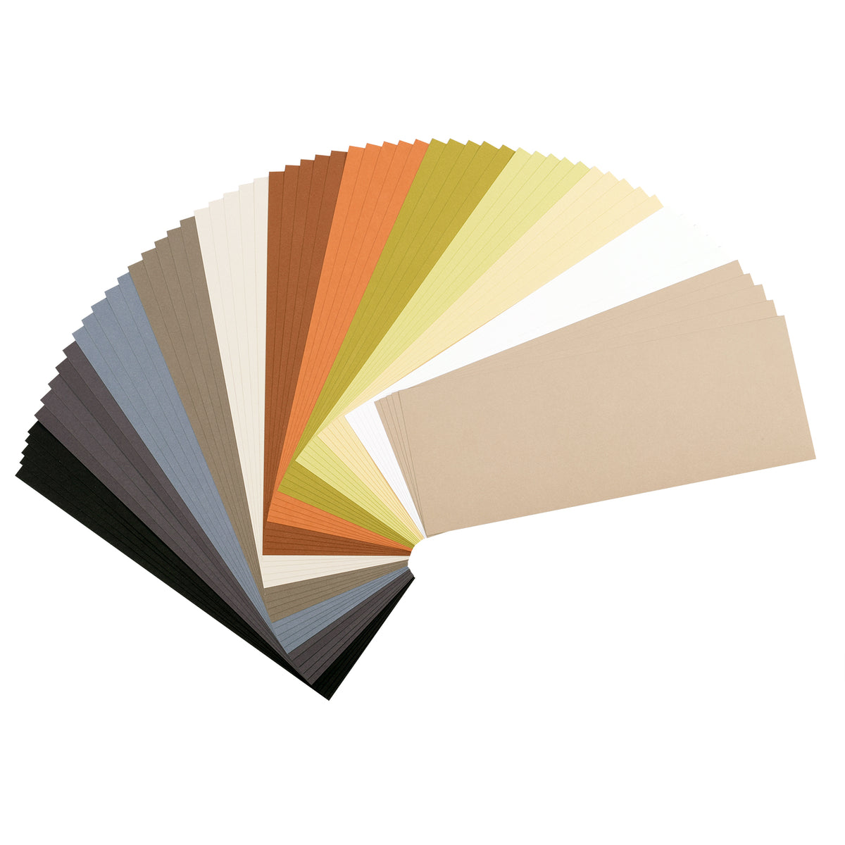 Florence • Kartonpapier 216g glatt 11,4x30,5cm Erdtöne 60x