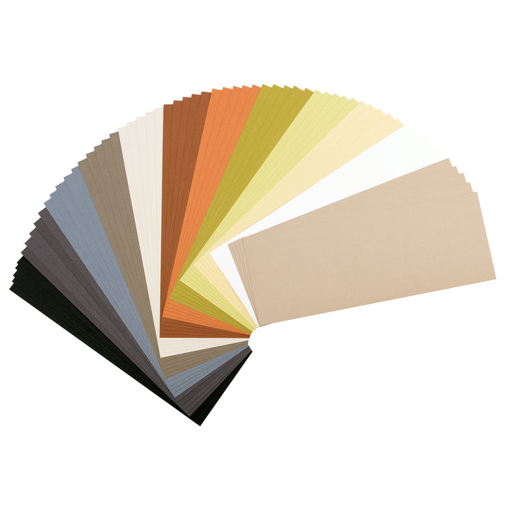 Florence • Kartonpapier 216g glatt 11,4x30,5cm Erdtöne 60x