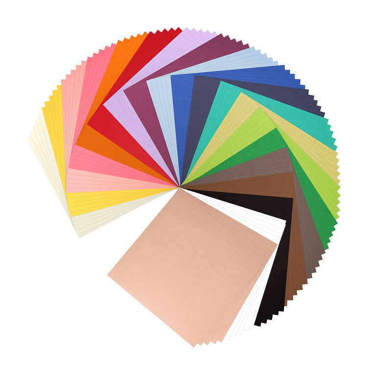 Florence • Kartonpapier 216g glatt 30,5x30,5cm 100x sortiert