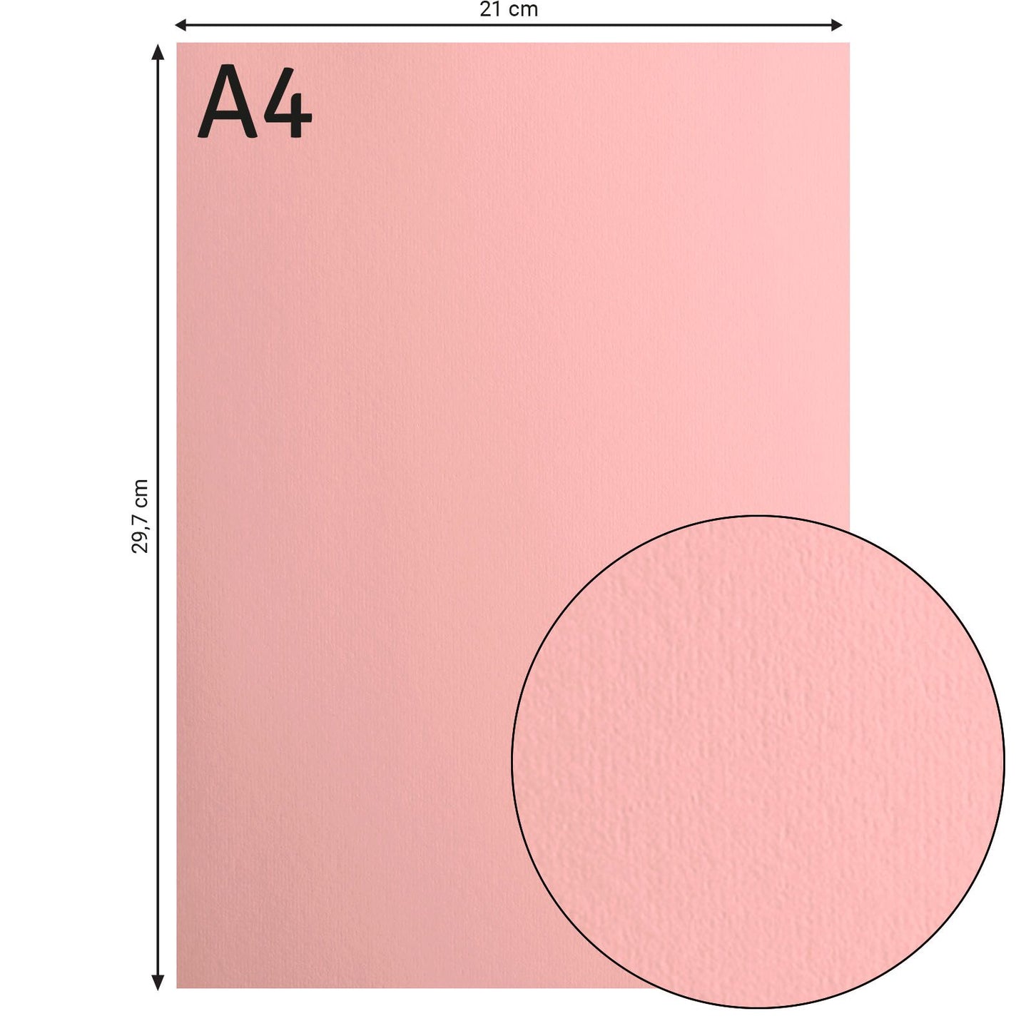 Florence • Kartonpapier 216g glatt A4 rosa 10x