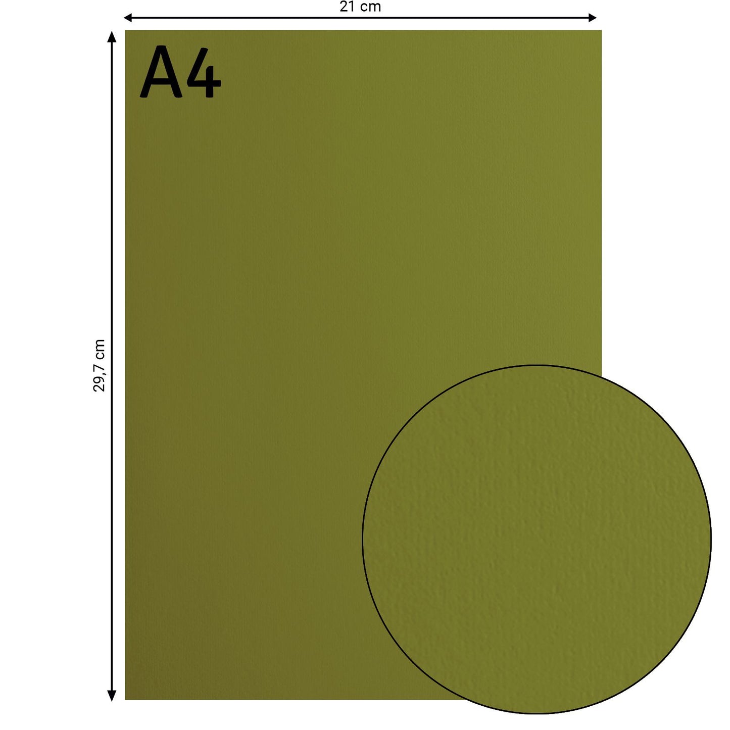 Florence • Kartonpapier 216g glatt A4 oliv 10x