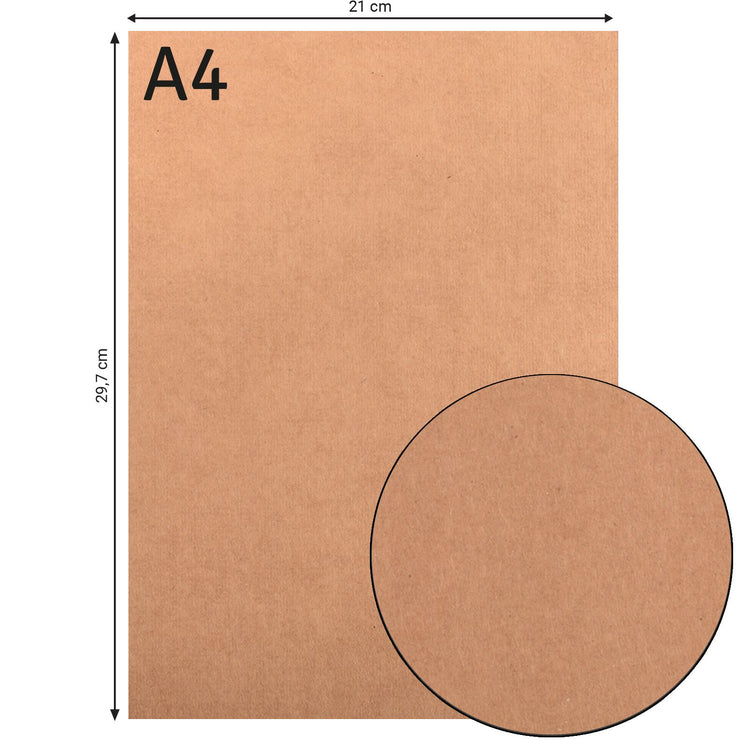 Florence • Kartonpapier 216g glatt A4 Kraft hell 10x