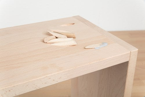 Wolfcraft Schraubenlochabdeckungen | für Undercover-Vorrichtung | ø9,3 x 46 mm | 12 Stück - 2928000