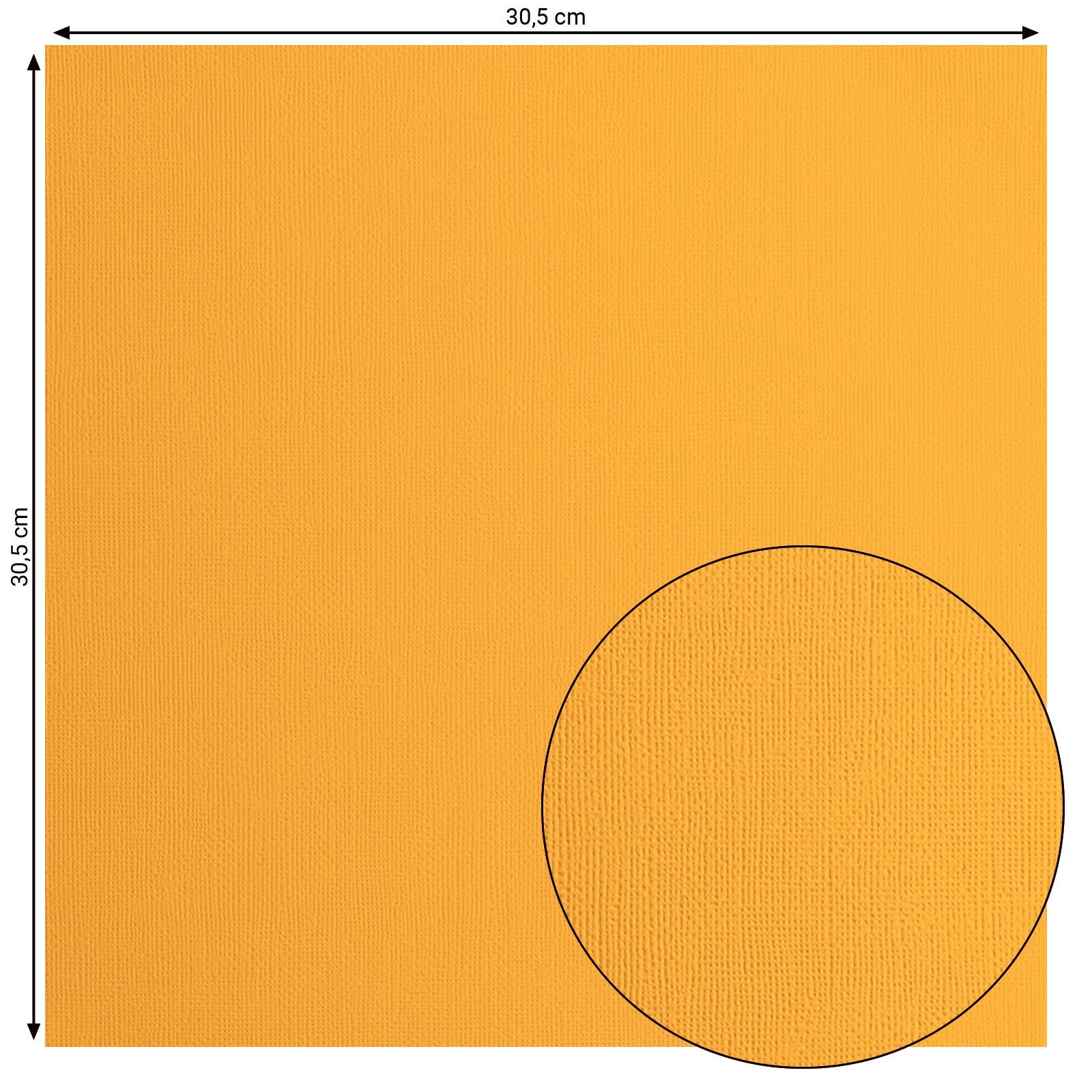 Florence • Kartonpapier 216g, Struktur 30,5x30,5cm, Grapefruit 20x