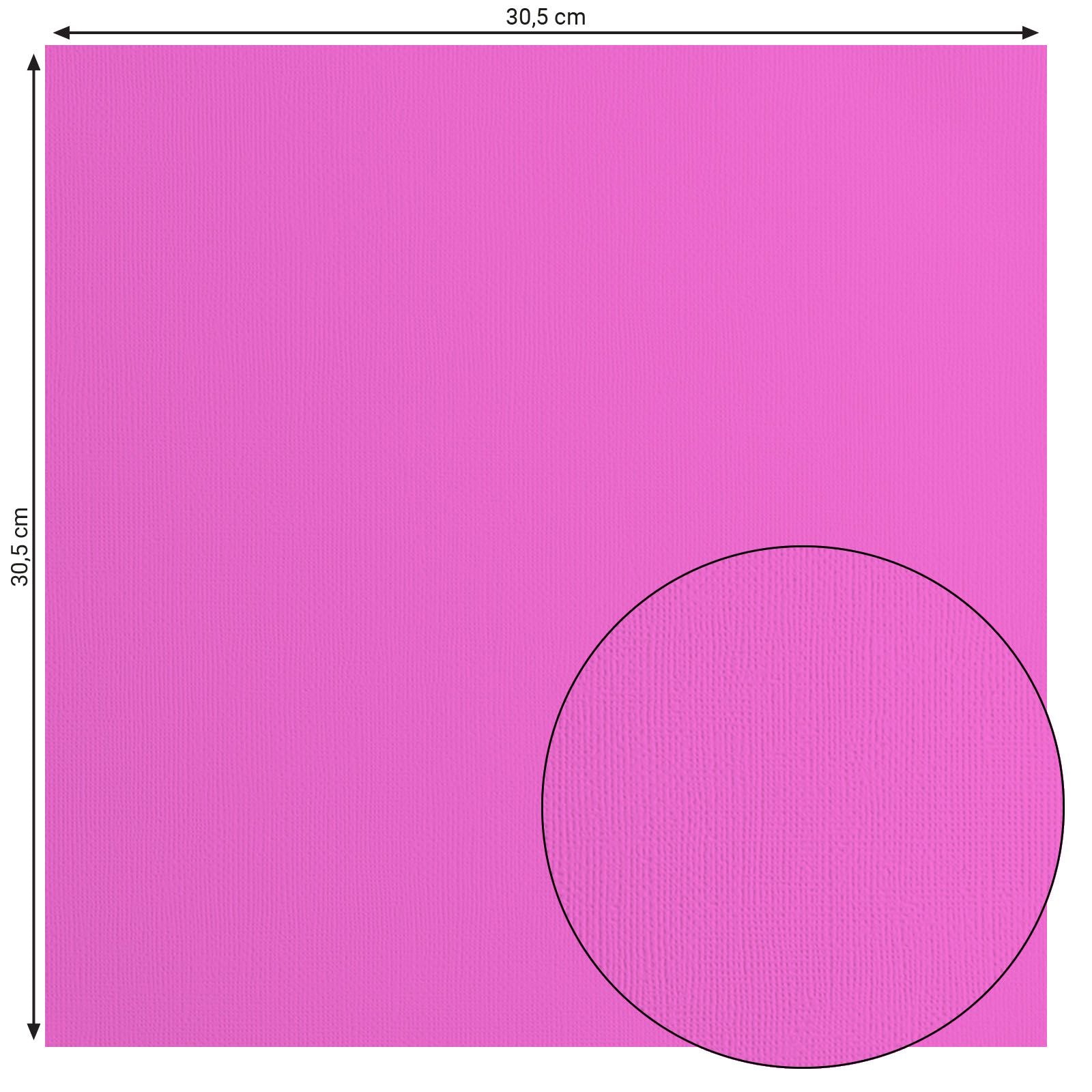 Florence • Kartonpapier 216g, Struktur 30,5x30,5cm, Fuchsia 0 20x