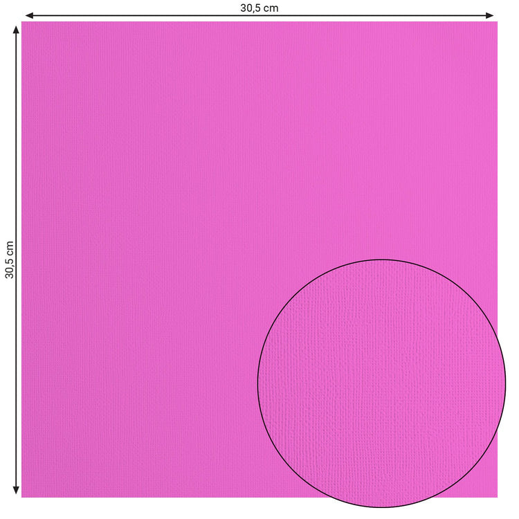 Florence • Kartonpapier 216g, Struktur 30,5x30,5cm, Fuchsia 0 20x