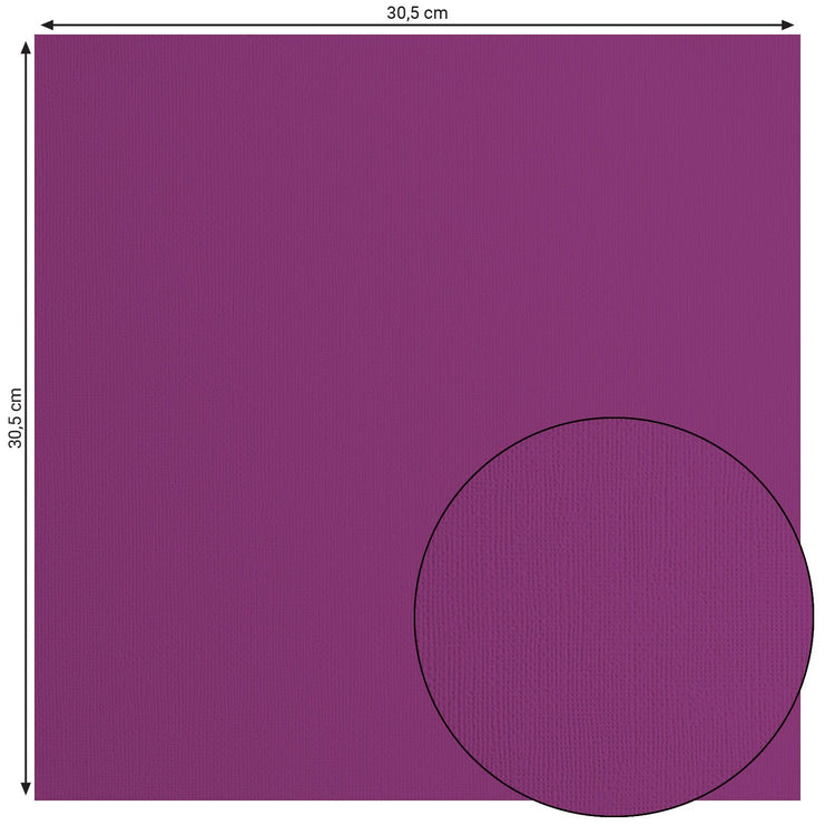 Florence • Kartonpapier 216g, Struktur 30,5x30,5cm, Mauve 20x