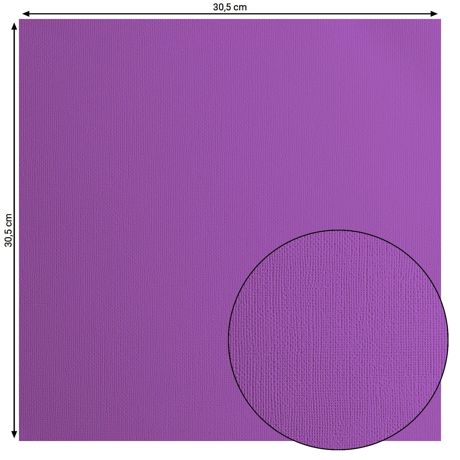 Florence • Kartonpapier 216g Struktur 30,5x30,5cm Violett 20x
