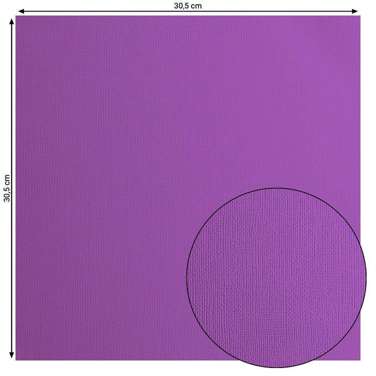 Florence • Kartonpapier 216g Struktur 30,5x30,5cm Violett 20x