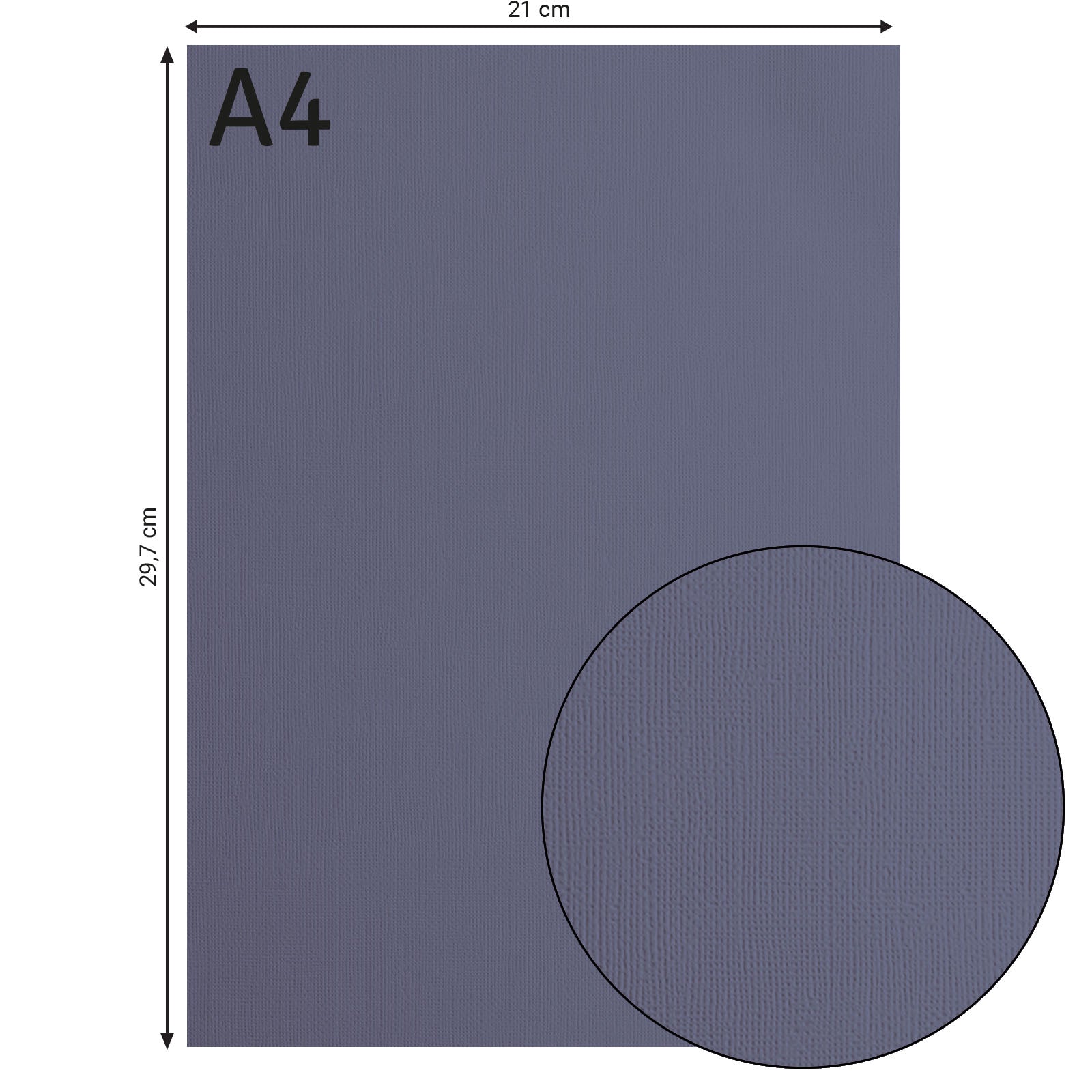 Florence • Kartonpapier 216g, Struktur A4, Graphit, 10x