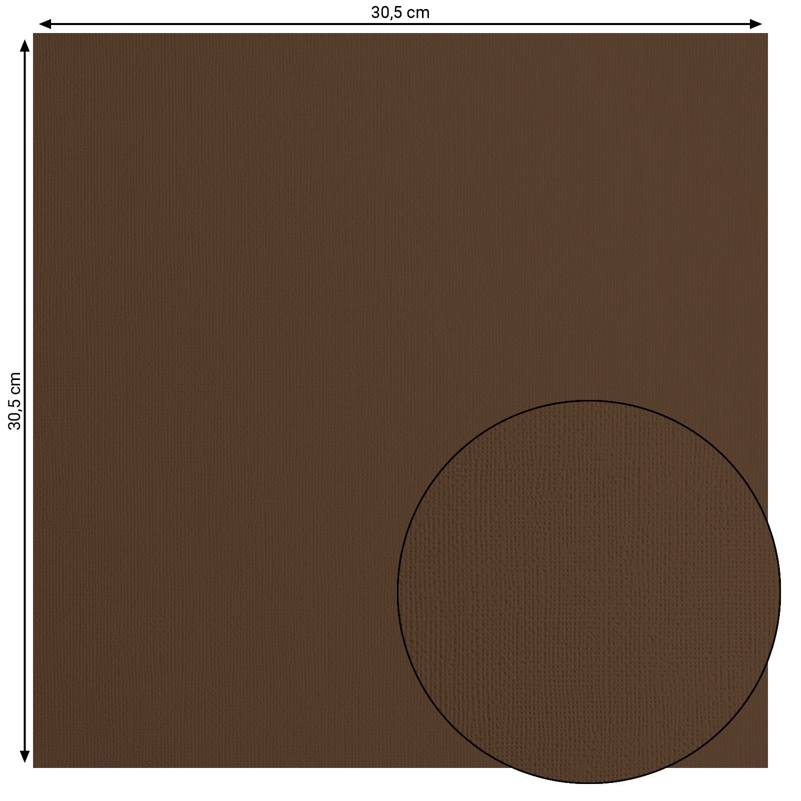 Florence • Kartonpapier 216g, Struktur 30,5x30,5cm, Haselnuss 20x