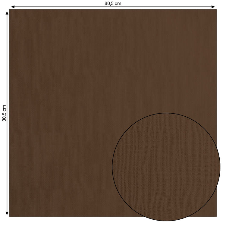 Florence • Kartonpapier 216g, Struktur 30,5x30,5cm, Haselnuss 20x