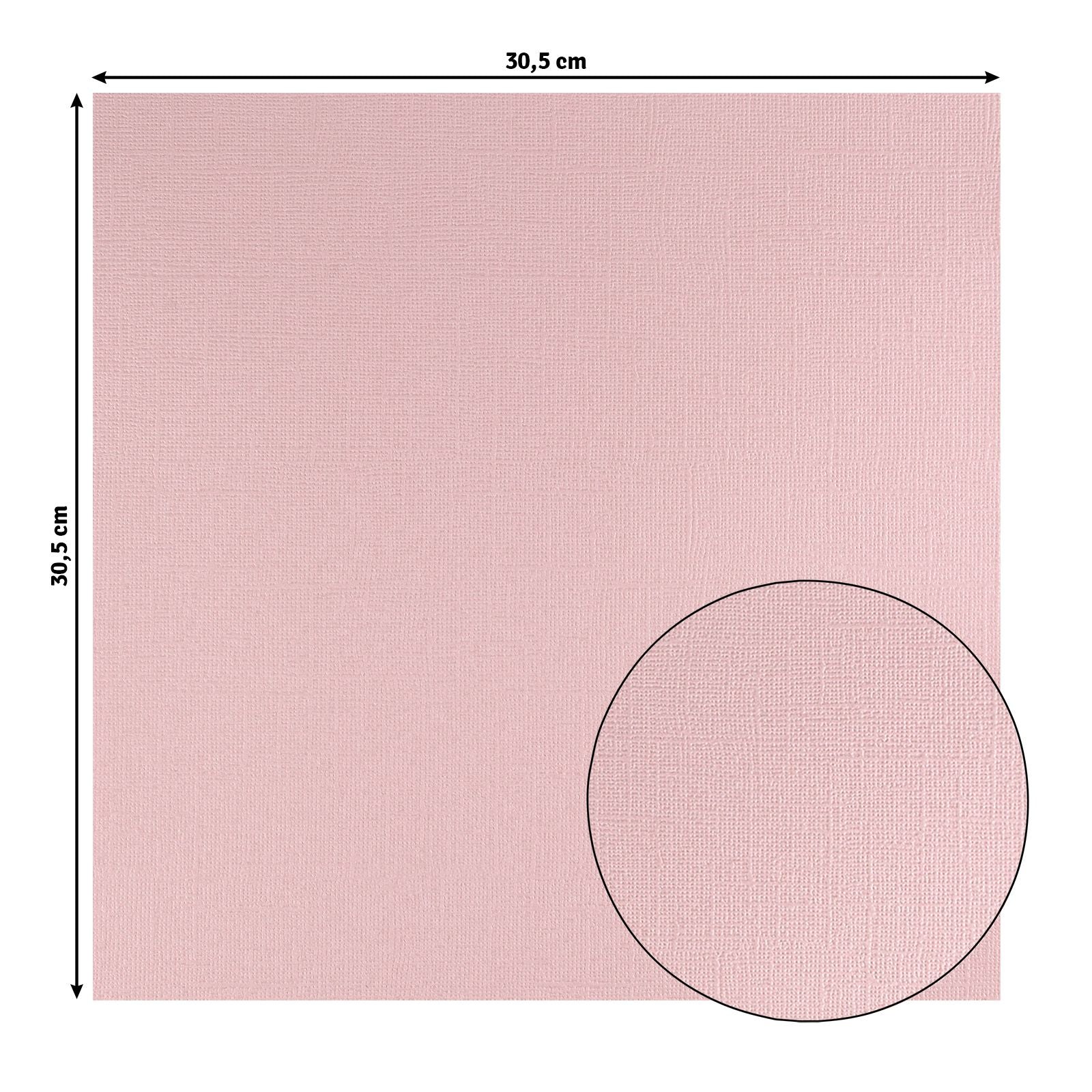 Florence • Kartonpapier 216g Struktur 30,5x30,5cm hellrosa 20x