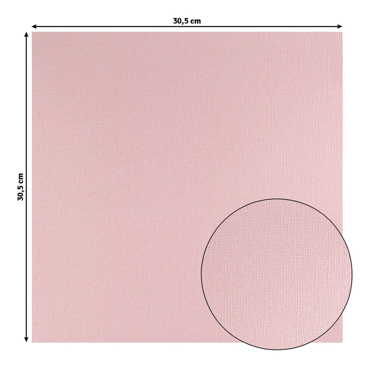 Florence • Kartonpapier 216g Struktur 30,5x30,5cm hellrosa 20x